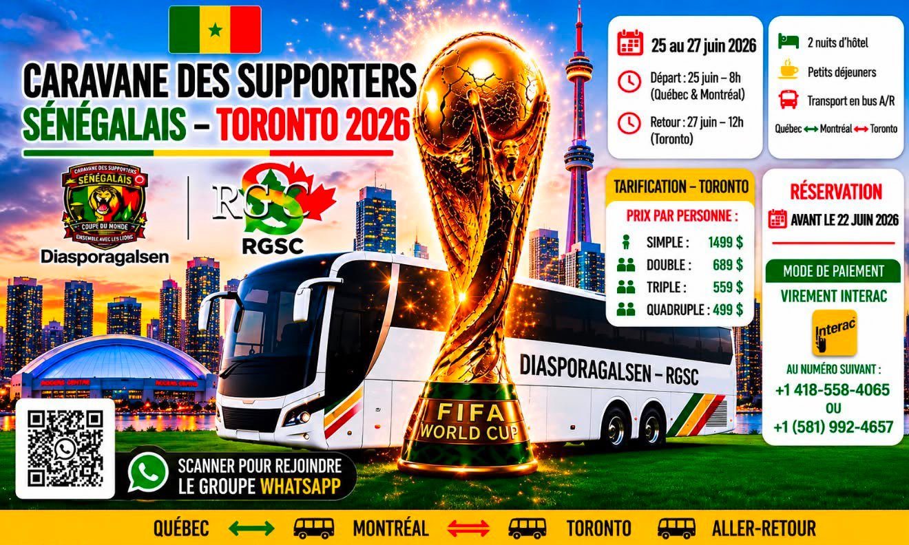 INSCRIPTION - Caravane des Supporters Sénégalais